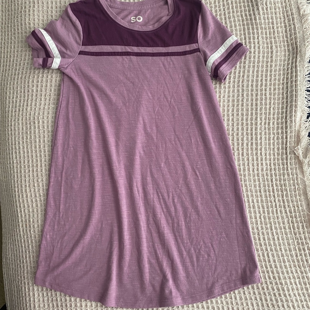 SO Kids Casual Dress in Lavender and Plum